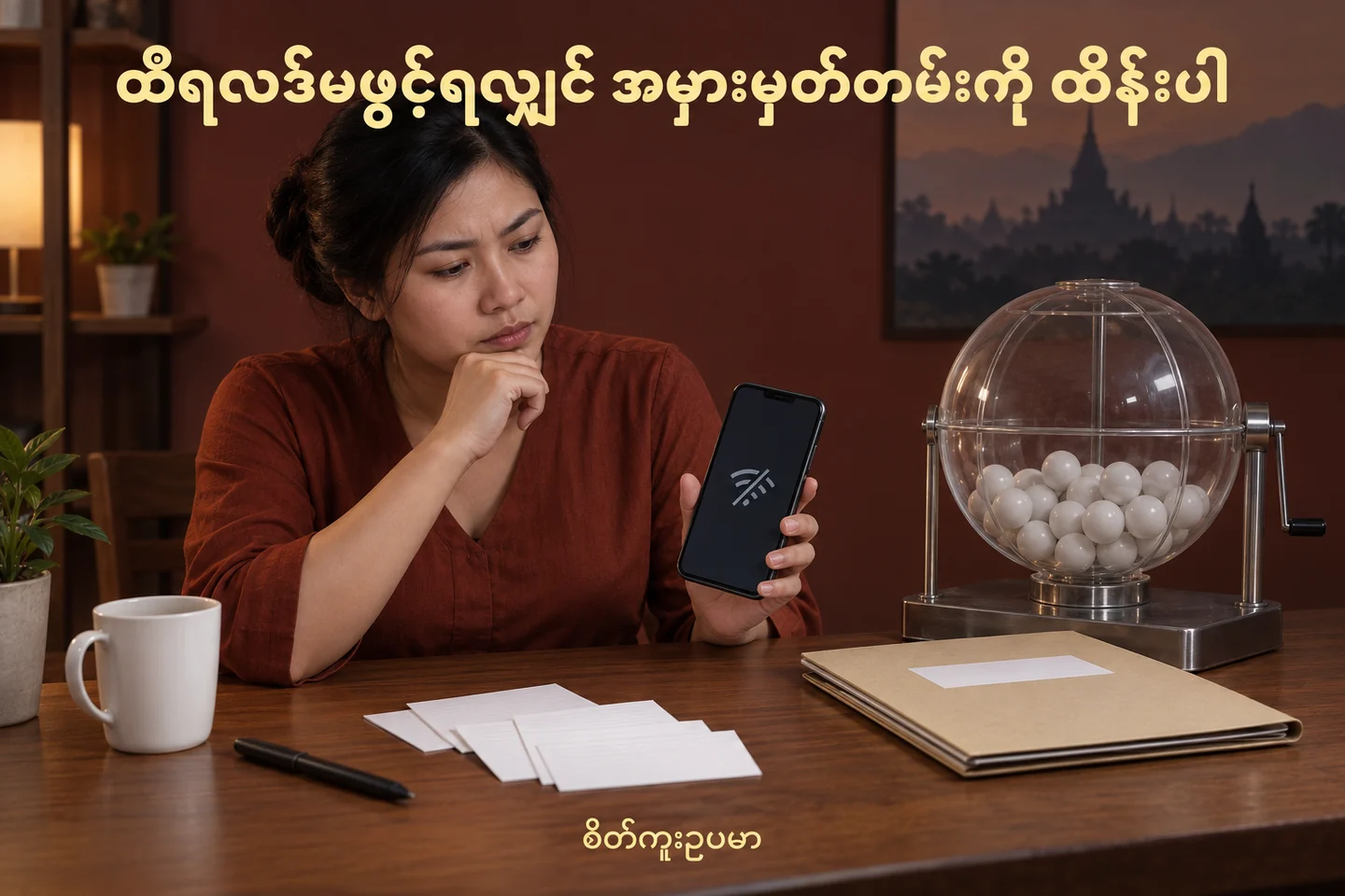 ထီရလဒ်မဖွင့်ရလျှင် ကွန်နက်ရှင်အမှားနှင့် draw နောက်ကျမှုကို ခွဲပါ — စိတ်ကူးထီဆိုင်ရာ သရုပ်ဖော်ပုံ။