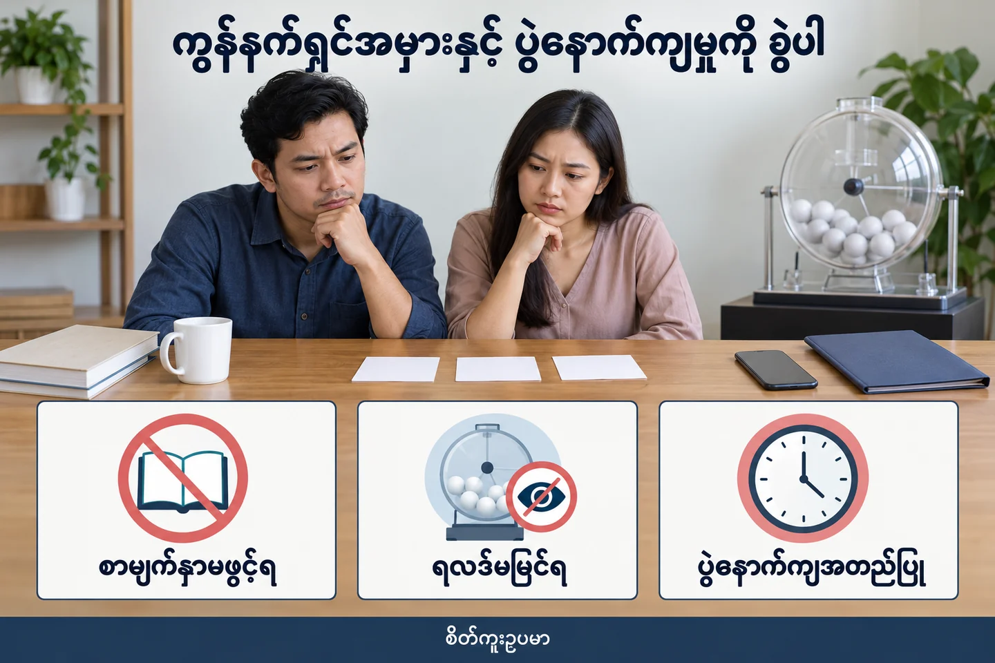 ရလဒ်မဖွင့်ရခြင်းနှင့် draw နောက်ကျမှု ခွဲစစ်နည်း ကို ပြထားသော စိတ်ကူးဥပမာပုံ။